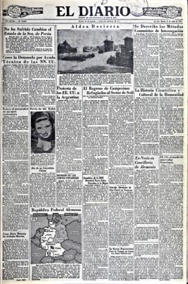 El Diario, edición del 15 de julio de 1952