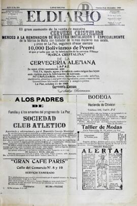 El Diario, edición del 8 de diciembre de 1905