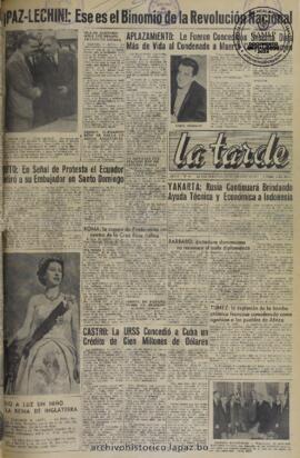La Tarde, edición del 19 de febrero de 1960