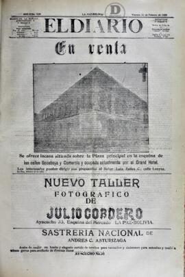 El Diario, edición del 23 de febrero de  1906