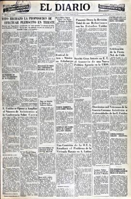 El Diario, edición del 15 de septiembre de 1953