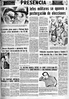 Presencia, edición del 17 de mayo de 1966