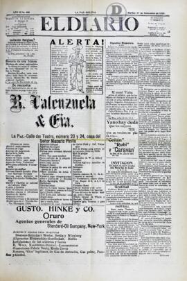 El Diario, edición del 19 de septiembre de 1905