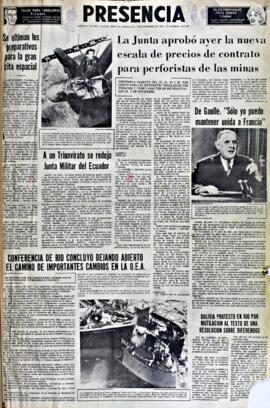 Presencia, edición del 1 de diciembre de 1965