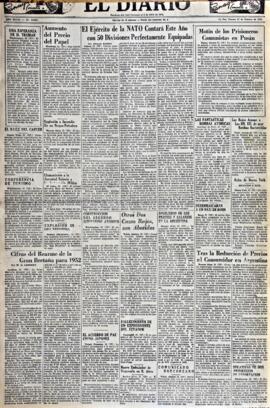 El Diario, edición del 22 de febrero de 1952