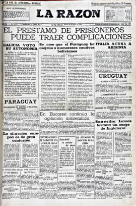 La Razón, edición del 30 de junio de 1936