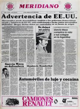 NO DEJARE MI PATRIA. (1982, 21 de octubre). Meridiano [La Paz, Bolivia], p. 1.