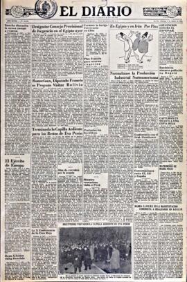 El Diario, edición del 3 de agosto de 1952