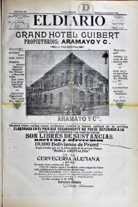 El Diario, edición del 28 de octubre de 1905