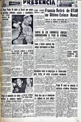 Presencia, edición del 29 de abril de 1964