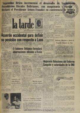 La Tarde, edición del 26 de mayo de 1961