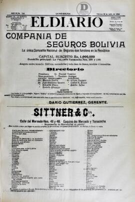 El Diario, edición del 27 de julio de 1906
