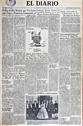 El Diario, edición del 10 de diciembre de 1952