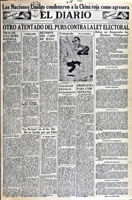 El Diario, edición del 31 de enero de 1951