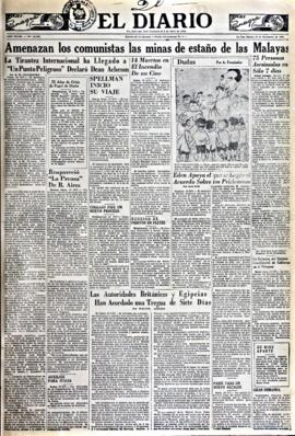 El Diario, edición del 20 de noviembre de 1951