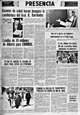 Presencia, edición del 14 de enero de 1966