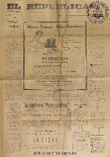 El Republicano, edición del 28 de julio de 1921