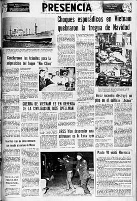 Presencia, edición del 25 de diciembre de 1966