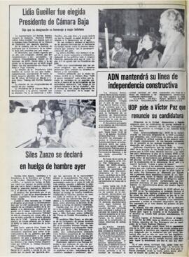 UDP PIDE A VÍCTOR PAZ QUE RENUNCIE SU CANDIDATURA. (1979, 05 de agosto). Hoy [La Paz, Bolivia], p. 16.