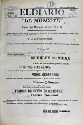 El Diario, edición del 20 de marzo de 1906