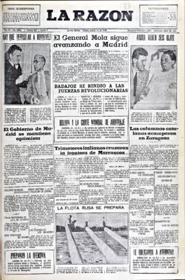 La Razón, edición del 1 de agosto de 1936