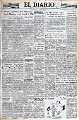 El Diario, edición del 29 de septiembre de 1953