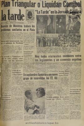 La Tarde, edición del 11 de agosto de 1961