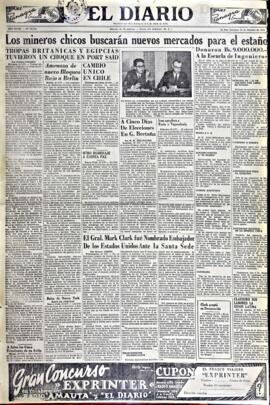 El Diario, edición del 21 de octubre de 1951