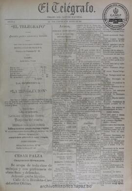 El Telegrafo, edición del 26 de marzo de 1896