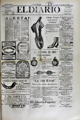 El Diario, edición del 17 de mayo de 1906