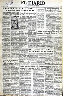El Diario, edición del 20 de agosto de 1953