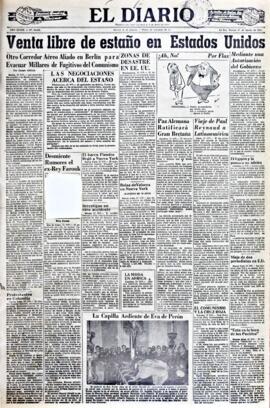 El Diario, edición del 1 de agosto de 1952