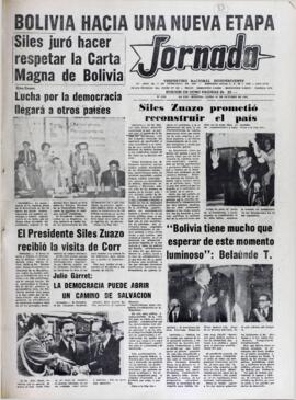 "BOLIVIA TIENE MUCHO QUE ESPERAR DE ESTE MOMENTO LUMINOSO": BELAÚNDE T. (1982, 11 de octubre). Jornada [La Paz, Bolivia], p. 1.