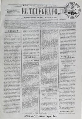 El Telegrafo, edición del 14 de julio de 1859