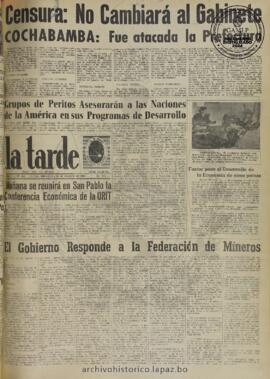 La Tarde, edición del 16 de agosto de 1961