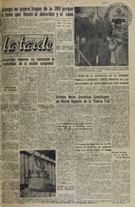 La Tarde, edición del 15 de julio de 1960