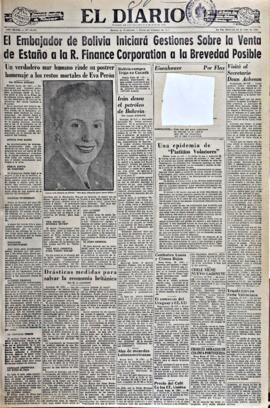 El Diario, edición del 30 de julio de 1952