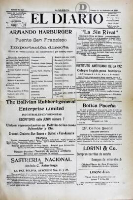 El Diario, edición del 21 de diciembre de 1906
