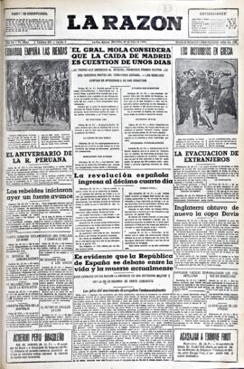 La Razón, edición del 29 de julio de 1936
