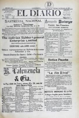 El Diario, edición del 9 de diciembre de 1906