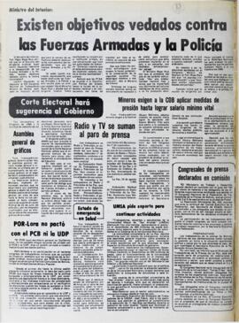 CORTE ELECTORAL HARÁ SUGERENCIA AL GOBIERNO. (1982, 31 de agosto). Hoy [La Paz, Bolivia], p. 12.