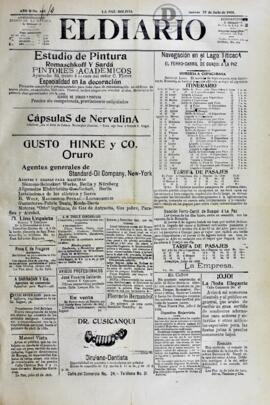 El Diario, edición del 27 de julio de 1905