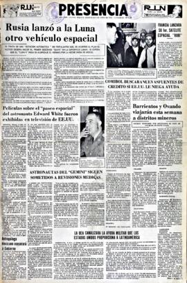 Presencia, edición del 9 de junio de 1965