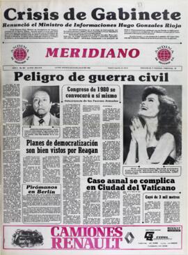 CRISIS DE GABINETE. (1982, 28 de julio). Meridiano [La Paz, Bolivia], p. 1.