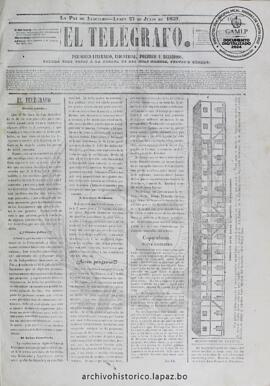 El Telegrafo, edición del 27 de junio de 1859
