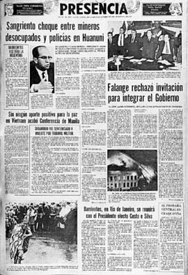 Presencia, edición del 26 de octubre de 1966