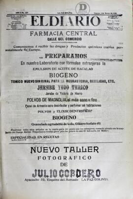 El Diario, edición del 9 de Marzo de 1906