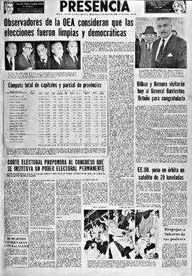 Presencia, edición del 6 de julio de 1966