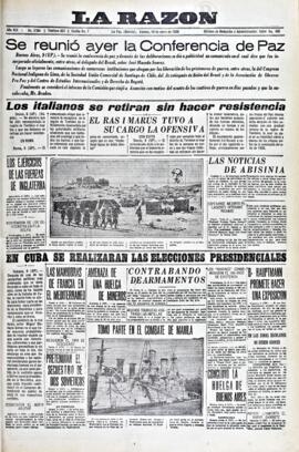 La Razón, edición del 10 de enero de 1936