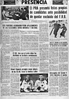 Presencia, edición del 14 de mayo de 1966